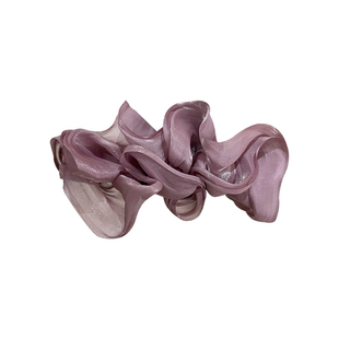 韩国进口超仙气质波浪褶皱光泽浪漫清新弹簧夹发脑勺饱满精致发夹