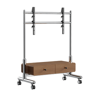 【政府补贴】CABTE实木电视柜可移动电视机支架落地储物架55-85寸