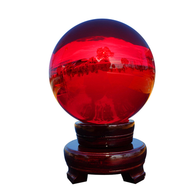 红色水晶镇宅招财办公桌转运球