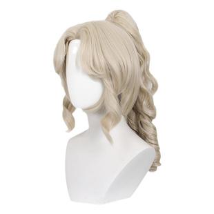 沐飞 第五人格 记者爱丽丝·德罗斯cos假发 仿真头皮顶抓夹马尾款