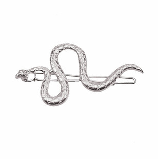 欧美风复古发夹女ins创意银色蛇形发夹 暗黑百搭个性冷淡风边夹潮