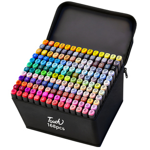 油性马克笔双头绘画笔小学生美术专用儿童专业彩色画笔速干幼儿园用丙烯笔手绘动漫设计涂鸦笔彩色笔48色80色