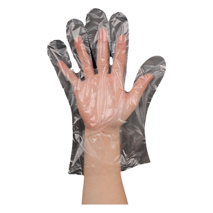 一次性食品级手套加厚PE塑料餐饮吃龙虾厨房家用商用透明手薄膜的