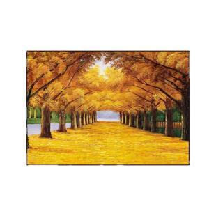 入户门黄金满地装饰画客厅招财风景挂画餐厅卧室背景墙发财树壁画