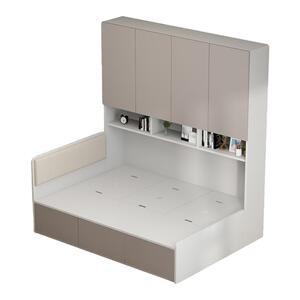 儿童榻榻米衣柜书柜一体床组合省空间储物现代简约床小户型定制