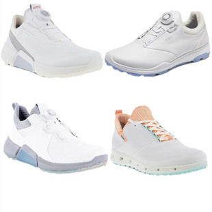 Ecco爱步高尔夫女士球鞋牛皮轻便防水透气BOA健步H4系列golf女鞋