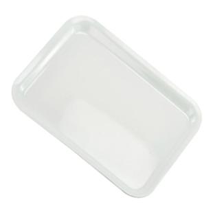 白色托盘长方形塑料欧式水杯食堂盘子奶茶店面包蛋糕托盘