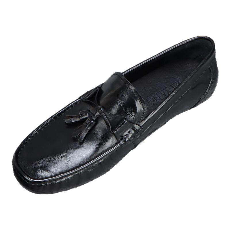 真皮豆豆鞋男2026新款流苏休闲鞋