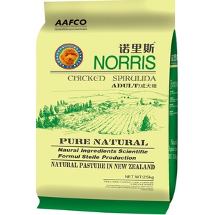 诺里斯狗粮_泰迪贵宾成犬专用粮2.5kg公斤5斤宠物食品天然犬主粮