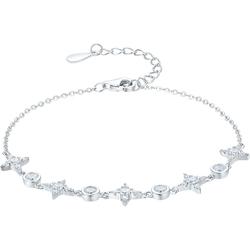 周六福四芒星手链女款星星手饰S925银星夜银河百搭新年礼物送女友