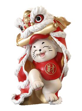 2025醒狮桌面摆件新年礼物红色装饰品春节过年喜庆客厅氛围布置