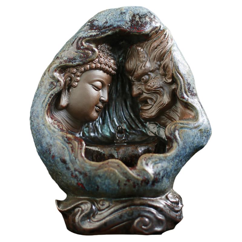 禅意大号紫砂室内茶道倒流香炉