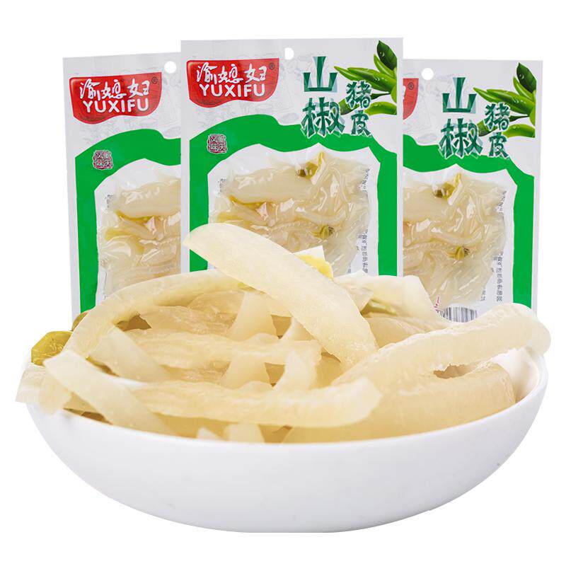 渝媳妇麻辣泡椒猪皮重庆小吃鲜香