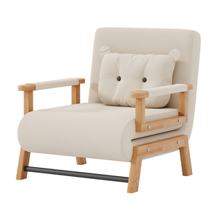 实木沙发床折叠两用2026新款简约现代家用小户型单人折叠式沙发床