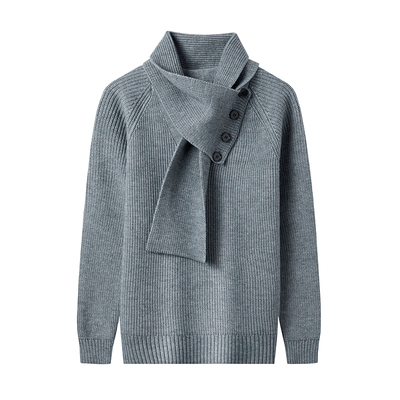 罗蒙秋冬季加厚保暖针织毛衣男士