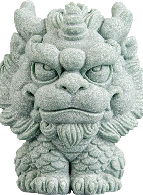 逗兽记青砂石桌面摆件茶宠摆件