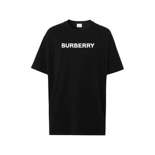 【自营】BURBERRY/博柏利巴宝莉字母印花短袖情侣款圆领纯棉T恤