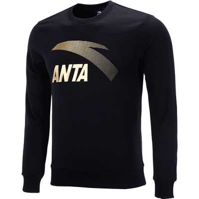 安踏卫衣男宽松圆领长袖内搭