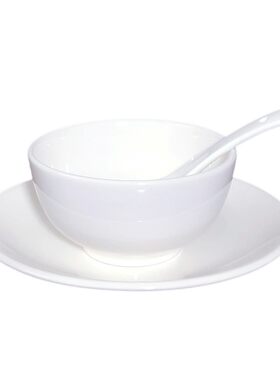 陶瓷中式纯色摆台用品餐具三件套