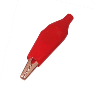 大号紫铜鳄鱼夹子中小号包皮护套纯铜加厚电源电线电子实验测试夹