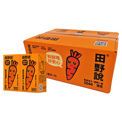 田野说原浆胡萝卜汁100%125ml