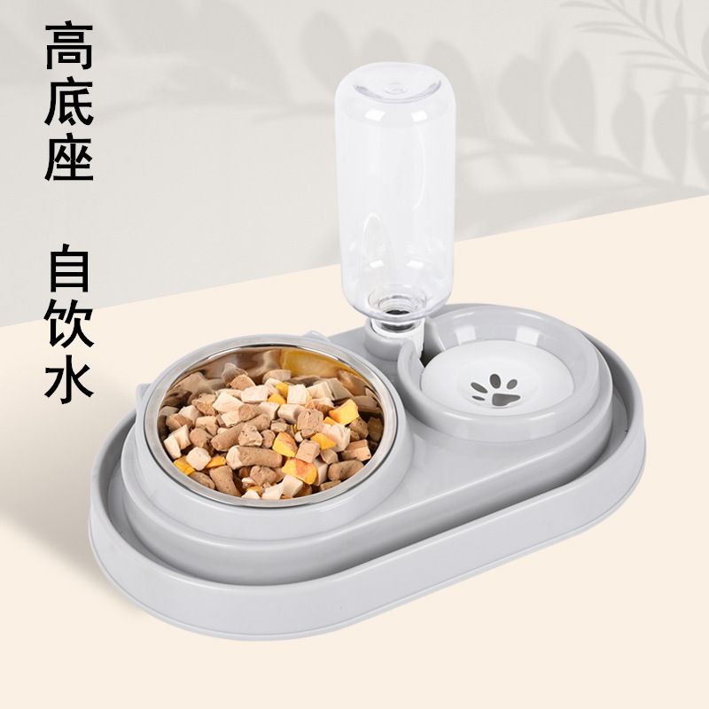 猫碗狗碗宠物用品仿瓷防打翻护颈饮水狗盆跨境现货批发狗盆不锈钢