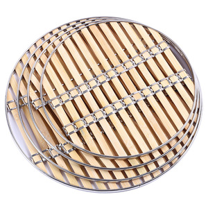 竹篦子竹蒸片蒸馒头篦子家用防水竹蒸垫蒸笼架蒸格不锈钢笼屉垫子