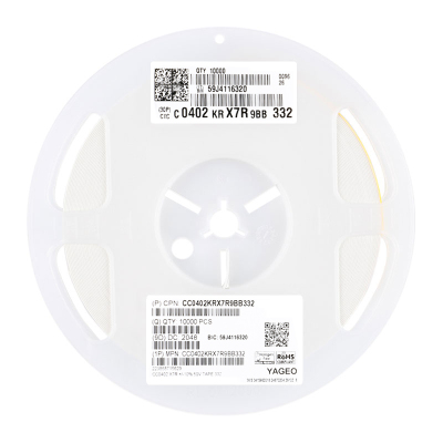 0402贴片电容3.3nF(332)10%50V