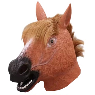 十二生肖cos老鼠头套老虎公鸡牛马头猩猩万圣节道具猪八戒蛇面具