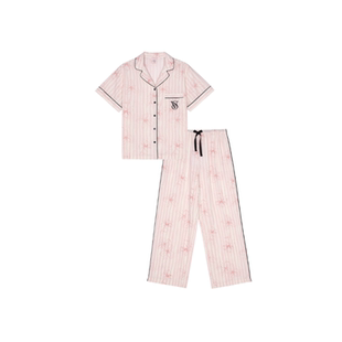 维密明星同款宅度假天丝绵柔印花短袖不易皱家居服套装睡衣女2026