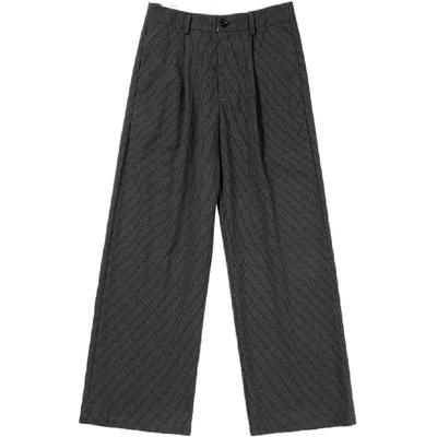 CountryMoment【不易皱】垂坠感直筒显瘦条纹西裤女秋冬休闲长裤