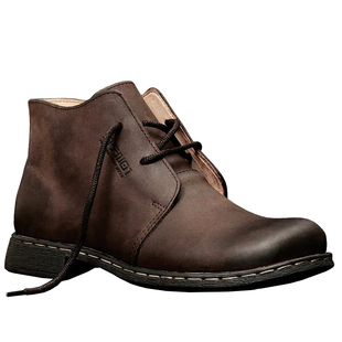 秋冬季工装风 男 黑色小贝款英伦手工缝制 中帮 牛皮靴 复古皮靴