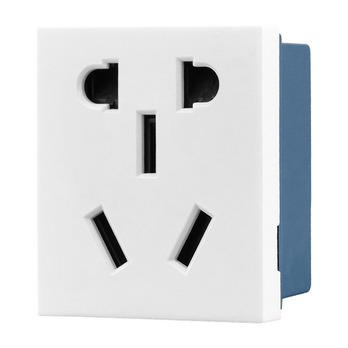 隐藏式插座二三插10A小五孔电源模块 16安三孔内嵌式冰箱空调专用