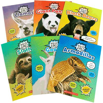 野生动物科普知识绘本 英文原版 Wild Life LOL: Armadillos/Goats/Sloths/Giant Pandas/Black Bears/Llamas 6册 儿童读物