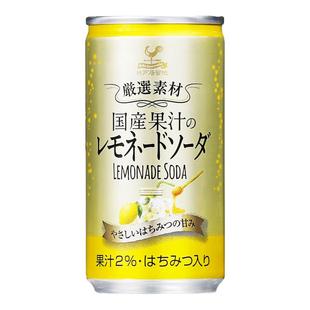 神户居留地蜂蜜柠檬汁汽水185ml*6罐 日本原装进口果汁碳酸饮料