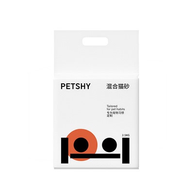 PETSHY百宠千爱猫咪原味混合猫砂豆腐细小颗粒膨润土除臭无尘