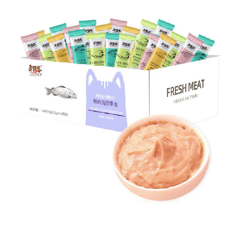 多特思猫咪零食猫条补水猫罐头主食舔酱成猫奶糕湿粮15g*125支