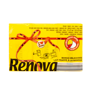 Renova手帕纸彩色纸巾随身装便携式卫生纸面巾纸小包装餐巾纸42包