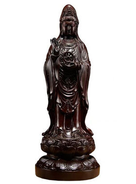 定制黑檀木雕观音菩萨佛像