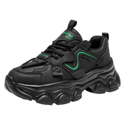 大东官方正品黑色厚底老爹鞋