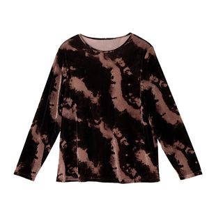 【冰花猫眼丝绒】美丽客栈大码女装2025冬新款胖mm显瘦气质打底衫