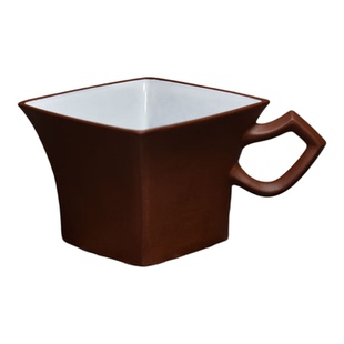 老缶出品 全手工宜兴原矿紫砂品铭杯家用民式执杯250cc 内施白釉