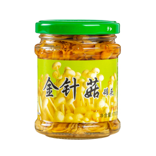百家味油焖金针菇罐头170g*6瓶装食用菌罐头开罐即食凉菜下饭小菜