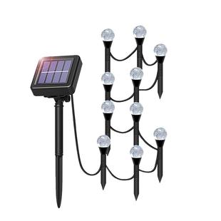 太阳能户外草坪灯庭院花园别墅防水装饰氛围串灯气泡球地插彩灯串