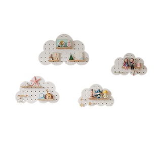 实木洞洞板置物架配件挂钩免打孔儿童房装饰造型墙上挂衣架一体