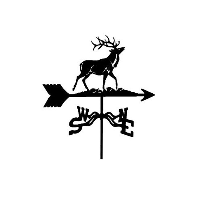 风向标不锈钢喷漆风向标铁艺摆件风向标摆件一件花园屋顶装饰