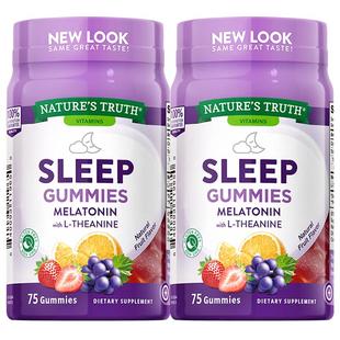【自营】美国自然之珍NATURES TRUTH 褪黑色素软糖75粒晚安2瓶
