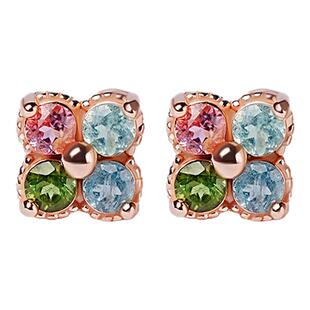 宫里上新碧玺耳钉女纯银宝石耳环轻奢高级感耳饰情人节礼物送女友