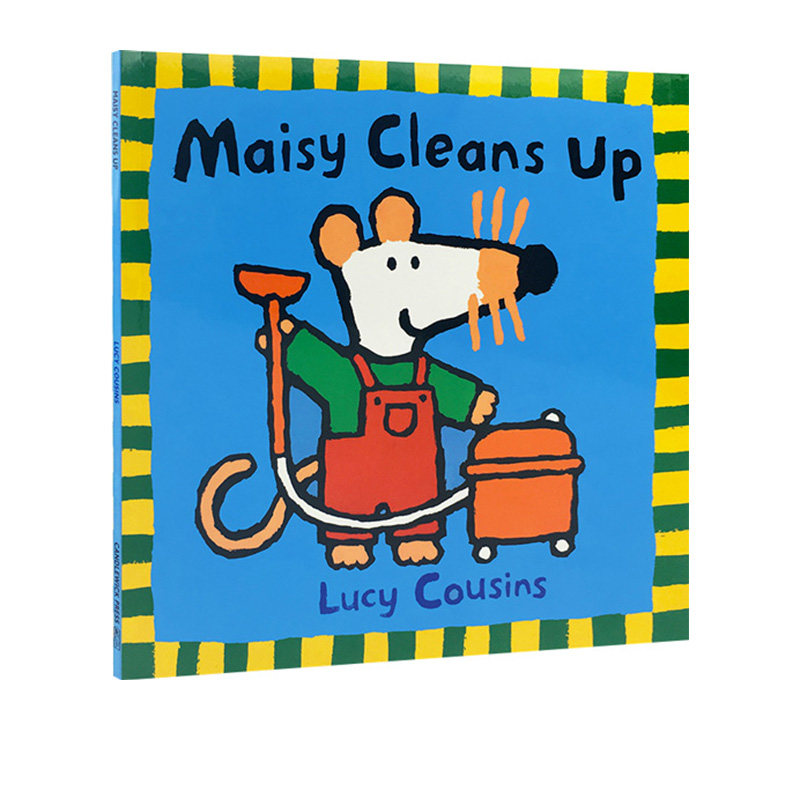 预售送音频英文原版 Maisy Cleans Up 小鼠波波系列:波波做大扫除 Lucy Cousins 0-3岁幼儿启蒙认知趣味亲子绘本读物
