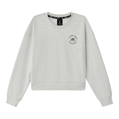 SKECHERS斯凯奇灰色新款圆领套头衫秋女简约卫衣 L325W014/0248